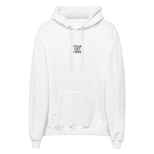 Custom personalized Best Buds NFT unisex white fleece hoodie